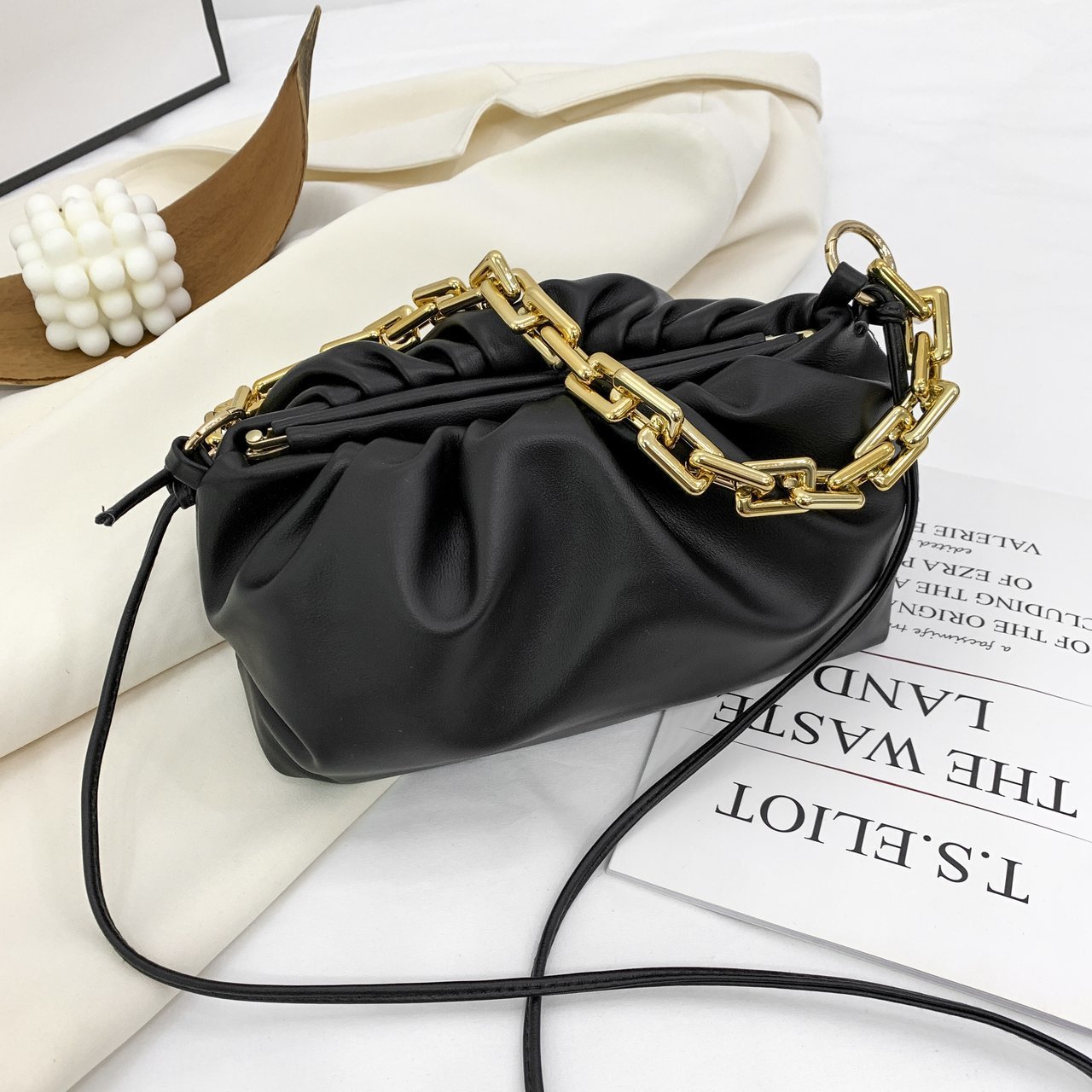 Think Royln Bar Bag Pearl Black Convertible Crossbody