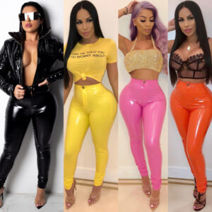Candy PU Leather Pants