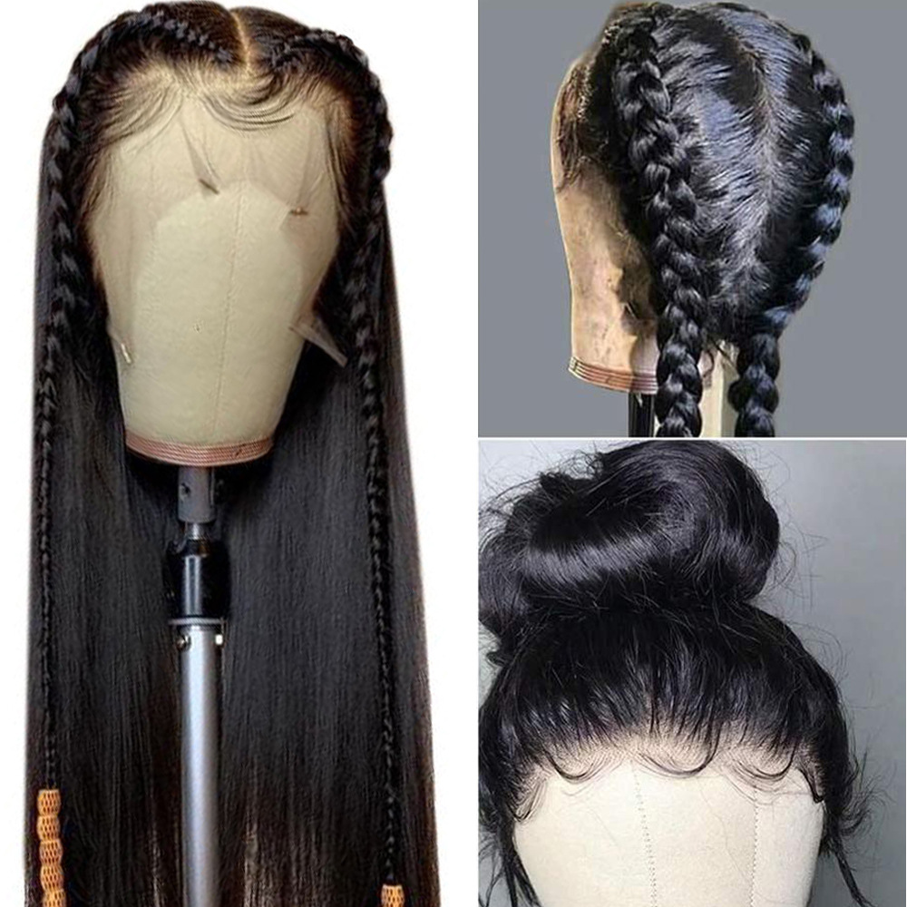 Fully hand braided lace front wig -Micro Braids Hannah Color #1 in