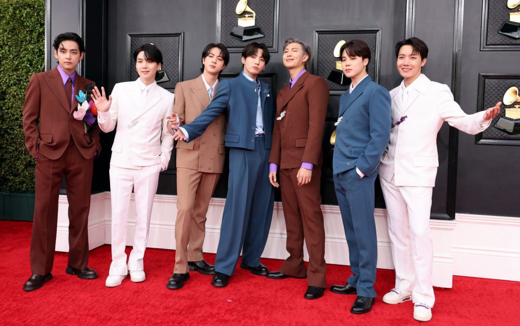 BTS at Grammys 2022