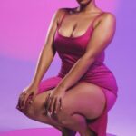 Kitty sexy satin thigh high slit midi dress