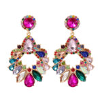 Trendy women's colourful earrings