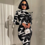 Molly black and white dress