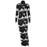 0Molly black and white dress