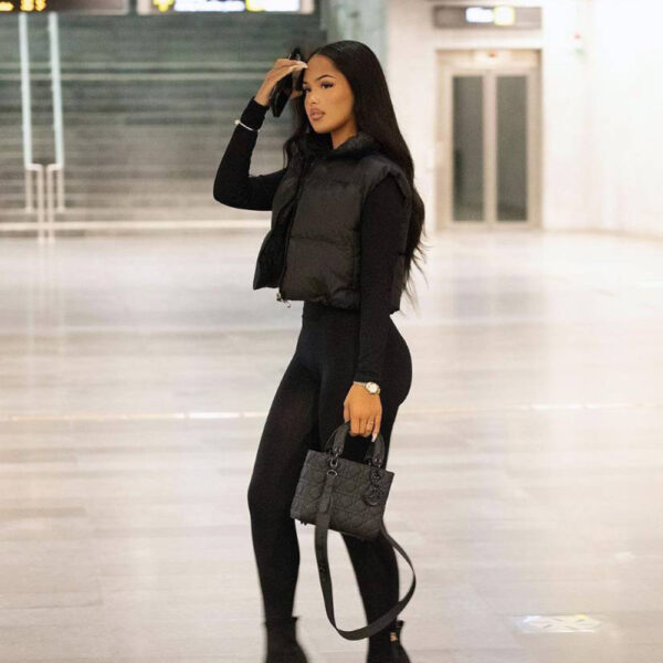 Gilet contrasting colour reversible sleeveless jacket