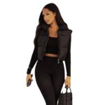 Gilet contrasting colour reversible sleeveless jacket